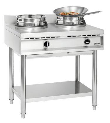 Wok cooker, 2 burners