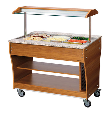 Buffet trolley, hot, 3x 1/1GN