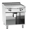 Gas griddle plate, smooth