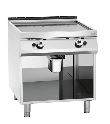 Gas griddle plate, smooth