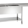 Sink centre, 700, W1600, 2 basins L