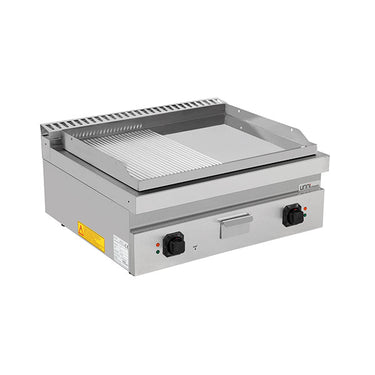 Elektro-Grillplatte – 1/2 glatt + 1/2 gerillt – E70GP20B+GS