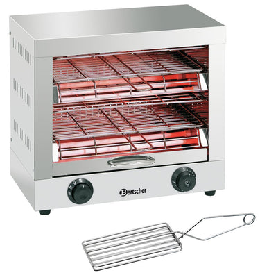 Quartz tube toaster, double
