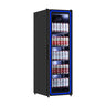 Kühlschrank 1 Glas Tür – 395L – Blau LED Beleuchtung