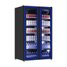 Kühlschrank 2 Glas Tür – 900L – Blau LED Beleuchtung