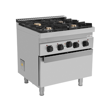Gasherd mit Elektro Backofen – 4 Brenner – E70FG020