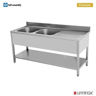 160x70xH85cm – 2 Spültische links