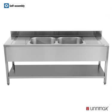 2000x700xH850mm 2 Becken Mittel