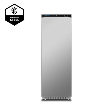 Edelstahl Kühlschrank mit statischer Kühlung -18°C/-22°C, 400 L, Energie Klasse C