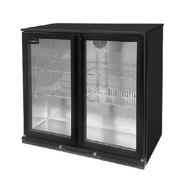 Barkühlschrank Schwarz 2 Türen - 900x525xH900mm