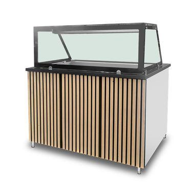 Bain-Marie Theke – 3x GN 1/1 – 123 × 82 × 85.5 cm