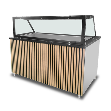 Bain-Marie Theke – 4x GN 1/1 – 153 × 82 × 85.5 cm