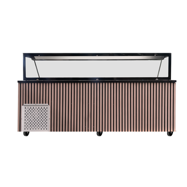 Saladetten-Arbeitstisch – 6x GN 1/1 Kapazität – 223x82x85.5cm