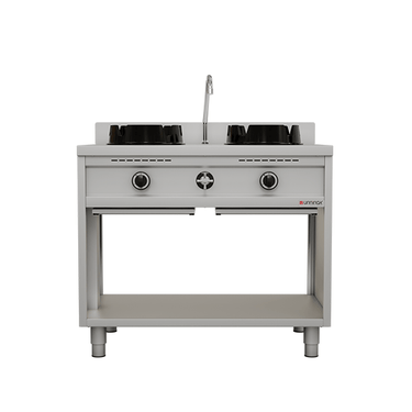 Wokstove | Gas Wok-Herd - 2x15 kW - 2 Koch Zone