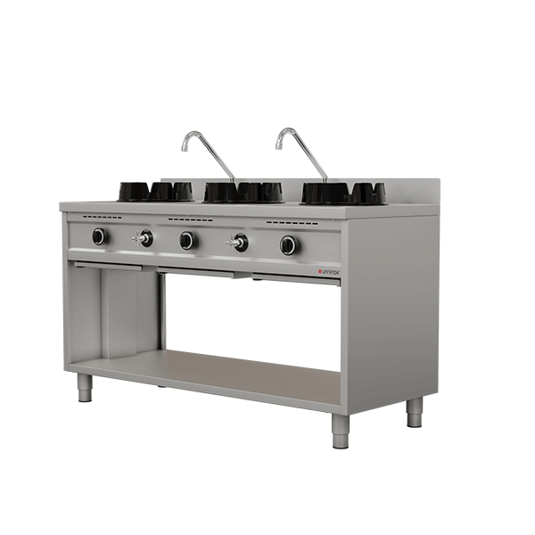 Wokherd Gas-Wokherd - 3x15 kW - 3 Kochzone