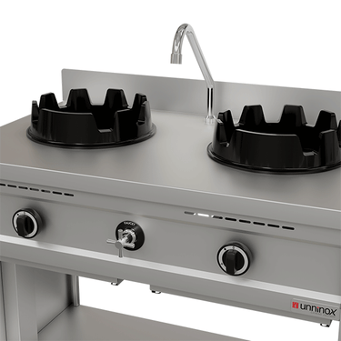 Wokstove | Gas Wok-Herd - 2x15 kW - 2 Koch Zone