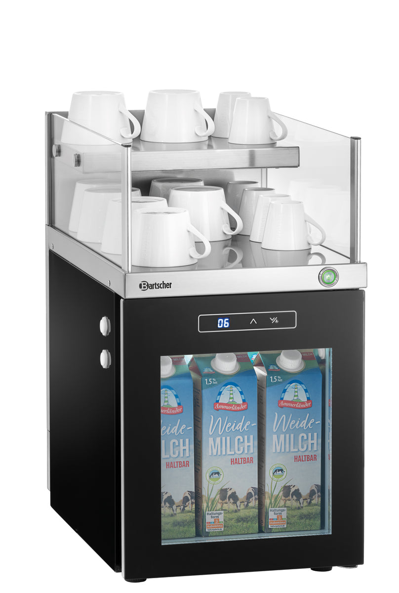 Milk refrigerator cup warmer combi