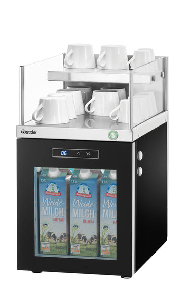 Milk refrigerator cup warmer combi