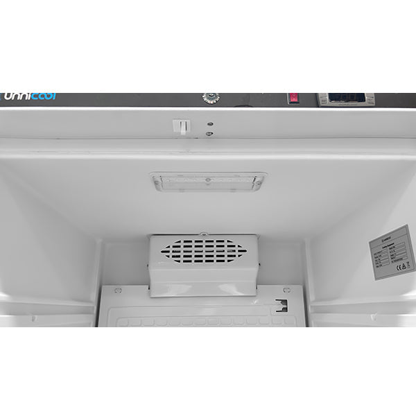 Refrigerator 630L White + Glass +2°C/+8°C Ventilated 775 x 735 x 1920 mm