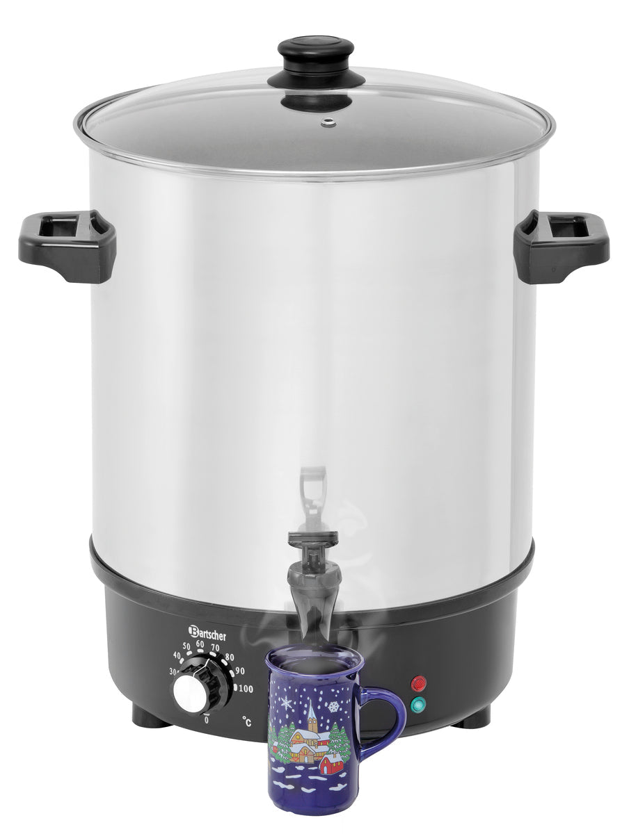 Mulled wine pot, bl.w. canner 30L, SS