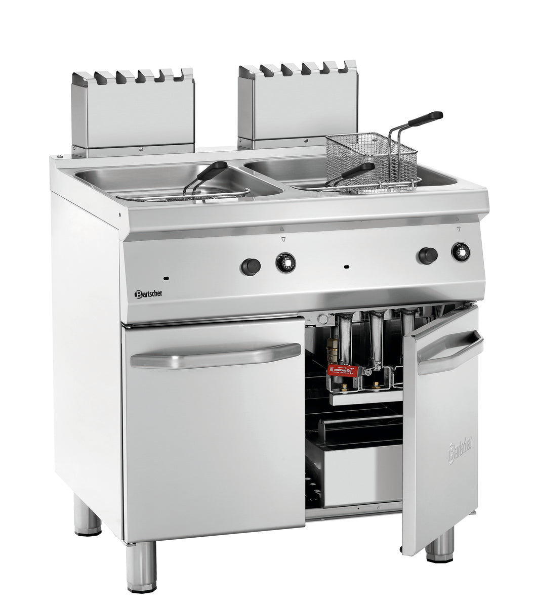 Fritöz gazlı, 700 W800, 2x15L