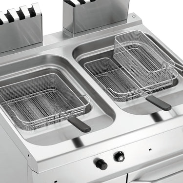 Deep fat fryer gas, 700 W800, 2x15L