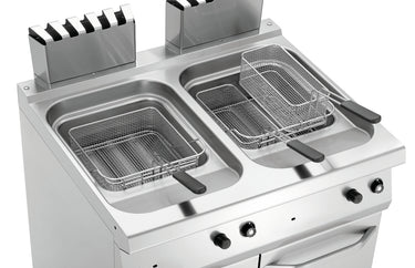 Deep fat fryer gas, 700 W800, 2x15L