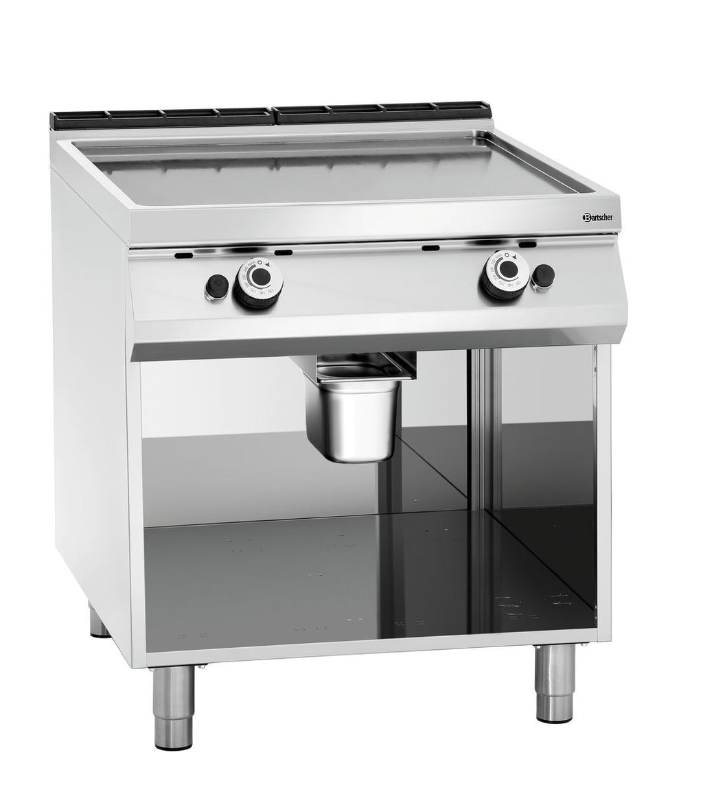 Gas griddle plate, smooth