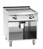 Gas griddle plate, smooth