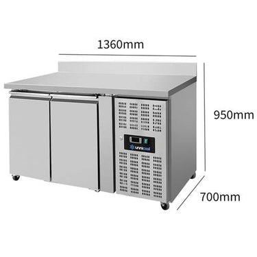 Refrigerated Counter - 2 Doors - 1360x700x850mm
