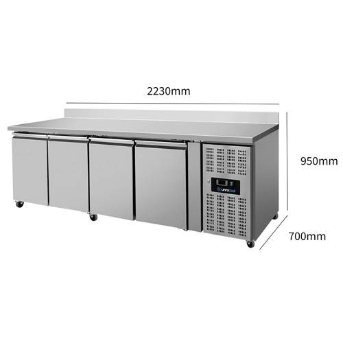Refrigerated Counter – 4 Doors – 2230x700x850mm