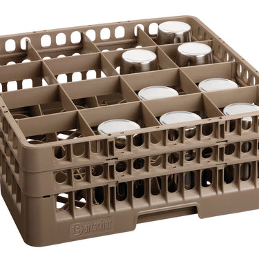 Dishwasher basket, 16 comp., 500 × 500 × 183 mm (5319)