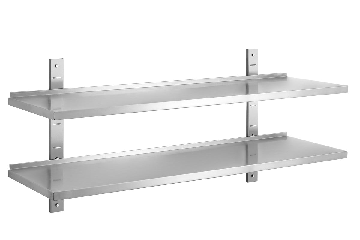 Wandmontageregal 1200x355x27, Edelstahl