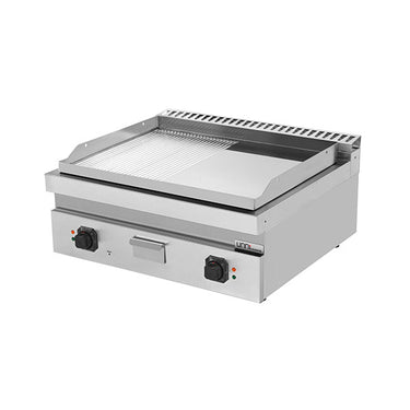 Elektro-Grillplatte – 1/2 glatt + 1/2 gerillt – E70GP20B+GS