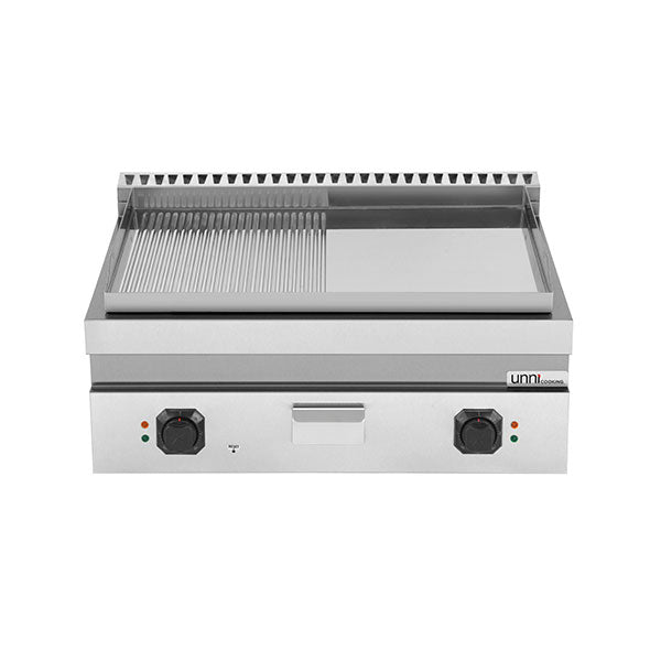 Elektro-Grillplatte – 1/2 glatt + 1/2 gerillt – E70GP20B+GS
