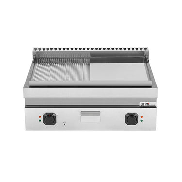 Elektro-Grillplatte – 1/2 glatt + 1/2 gerillt – E70GP20B+GS