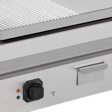 Elektro-Grillplatte – 1/2 glatt + 1/2 gerillt – E70GP20B+GS