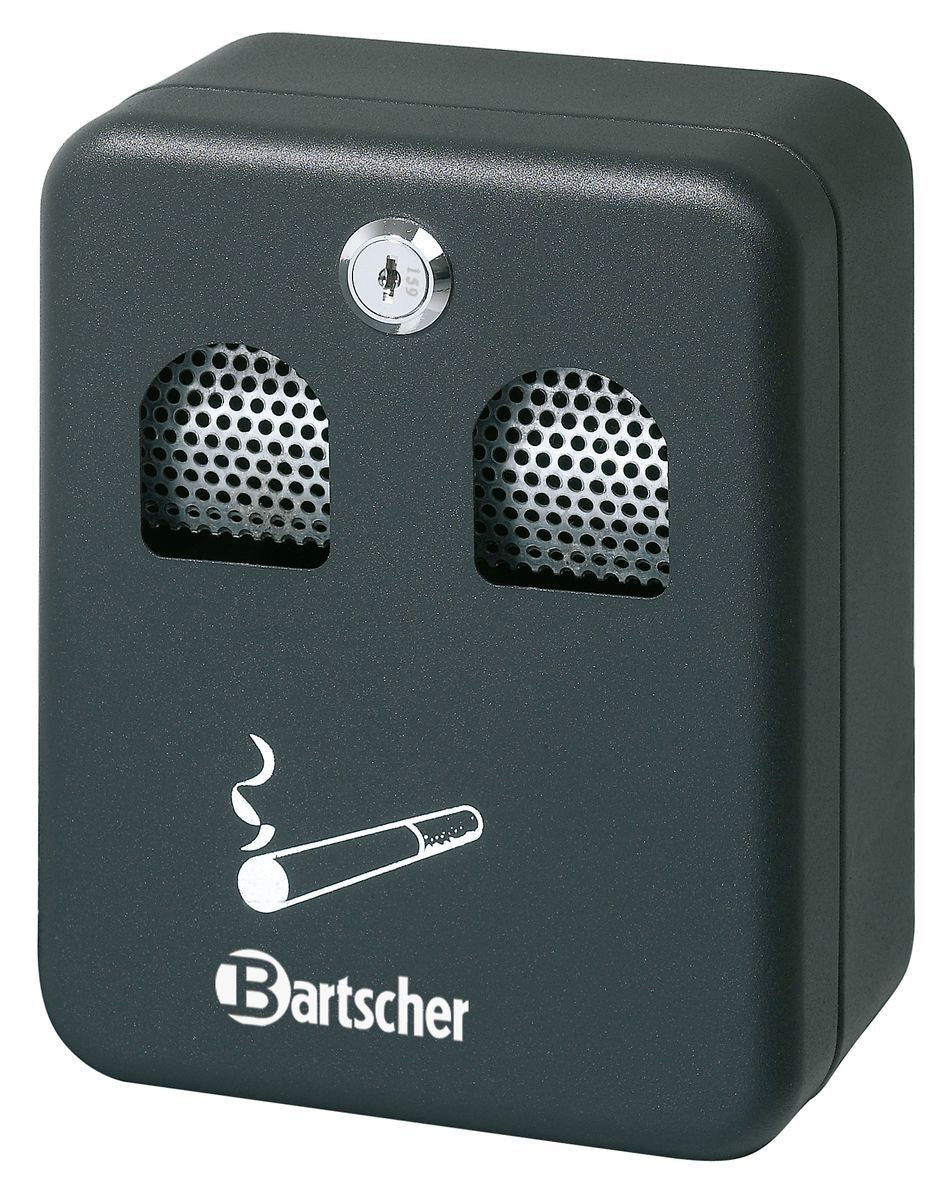Wall-mounted ashtray, black