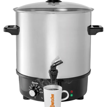Glühweintopf, z.w. Einkocher 25L, Edelstahl