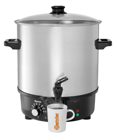 Mulled wine pot, bl.w. canner 25L, SS