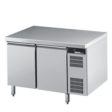 Refrigerated counter GN 1/1, 2 doors, with worktop, flush on all sides, central cooling 1150 × 700 × 850 mm (CKTZK7211702)