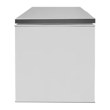 Gefriertruhe | 395L | Weiß/Edelstahl | -18°C bis -25°C | statisch Kühlung