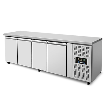 Tiefkühlschrank Theke – 4 Türen – ohne Aufkantung 223x70x85cm