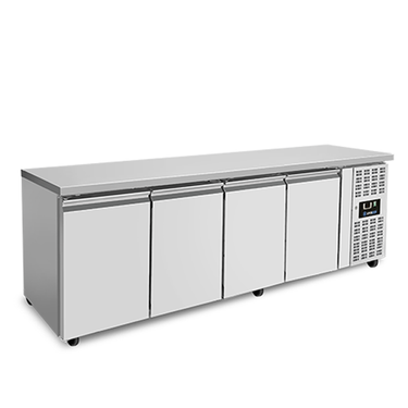 Tiefkühlschrank Theke – 4 Türen – ohne Aufkantung 223x70x85cm