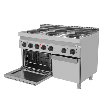 Elektroherd 6 Kochplatten mit Elektro Backofen – E70FEO30-K