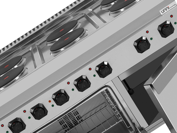 Elektrikli ocak 6 gözlü elektrikli fırınlı – E70FEO30-K