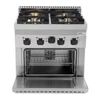 Gasherd mit Elektro-Backofen – 4 Brenner – E70FG020
