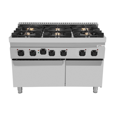 Gasherd mit Elektro Backofen – 6 Brenner – E70FGO30-K