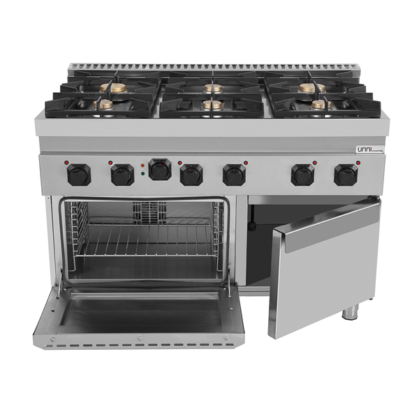Gasherd mit Elektro-Backofen – 6 Brenner – E70FGO30-K