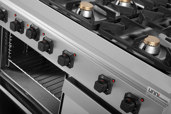 Gasherd mit Elektro-Backofen – 6 Brenner – E70FGO30-K